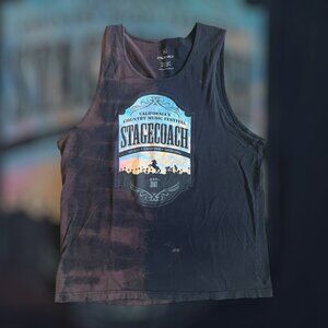 2010's XL Stagecoach festival tank top 50/50 reverse dye sleeveless coachella